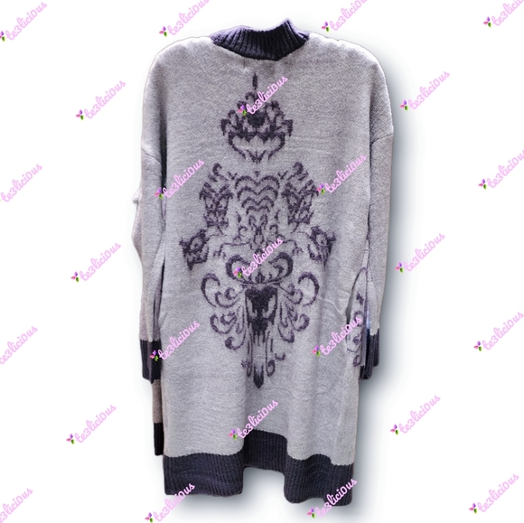 DISNEY PARKES HAUNTED MANSION WALLPAPER DUSTER CARDIGAN - Picture 2 of 4